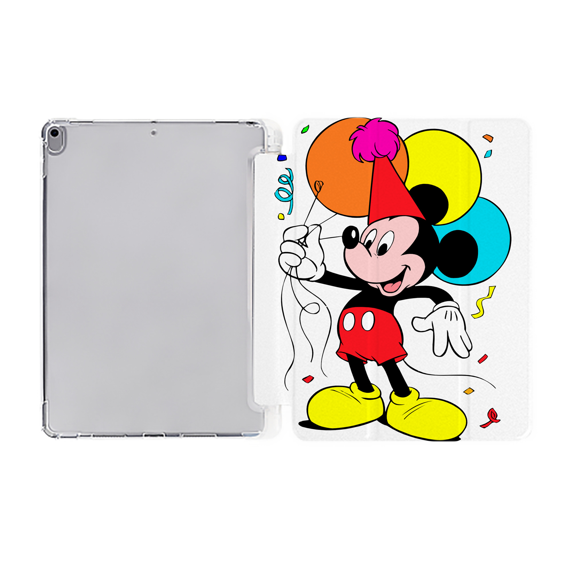 （画像用） ミッキーマウス Mickey Mouse IPad ケース ペン収納付き 三つ折りスタンド PUレザー×シリコン 対応機種9.5/10.5/10.9インチ